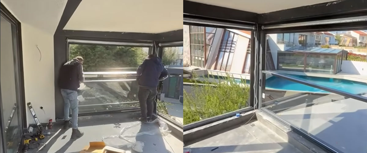 Silivri Müşterimize Tam Açılır Geniş Cam Balkon Sistemi Yaptık